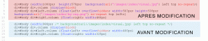 modification code css